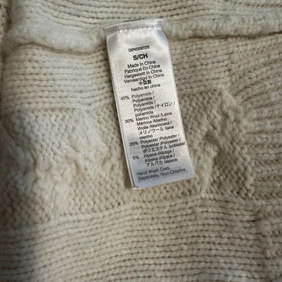 White Grenville Cableknit Mockneck Sweater - Picture 5 of 5